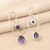 Natural Iolite Gemstone 925 Sterling Silver Jewelry Handmade Hook Earrings 2.0" EE-140-1