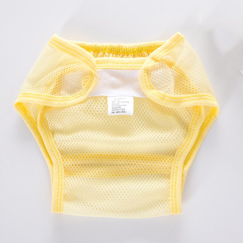 

Baby Mesh Nappy Pants Breathable Instant Training Diaper Holder for Summer L жовтий