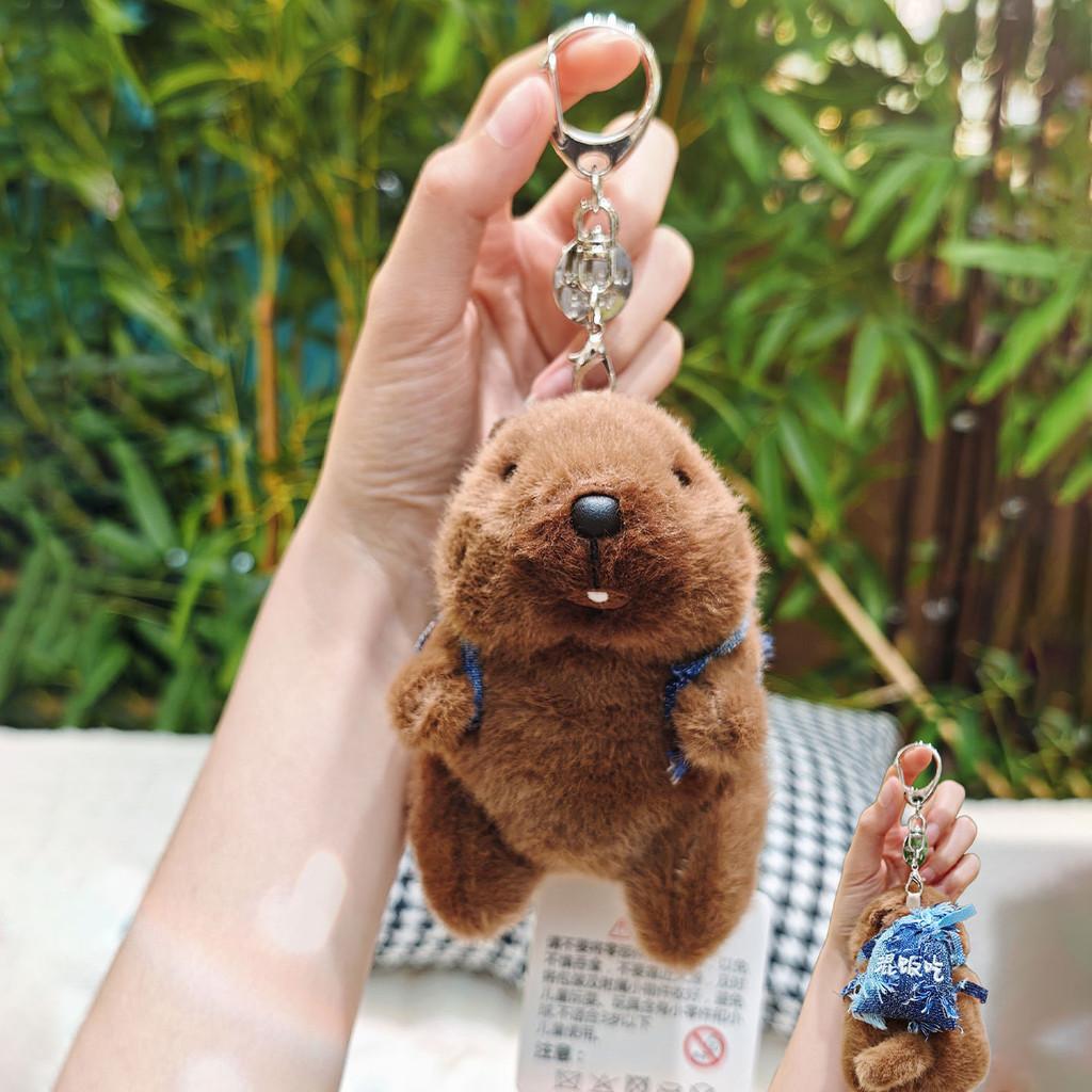 Plush Toy Marmots Keychain Children Function Collectible Bag Accessory Gift Doll