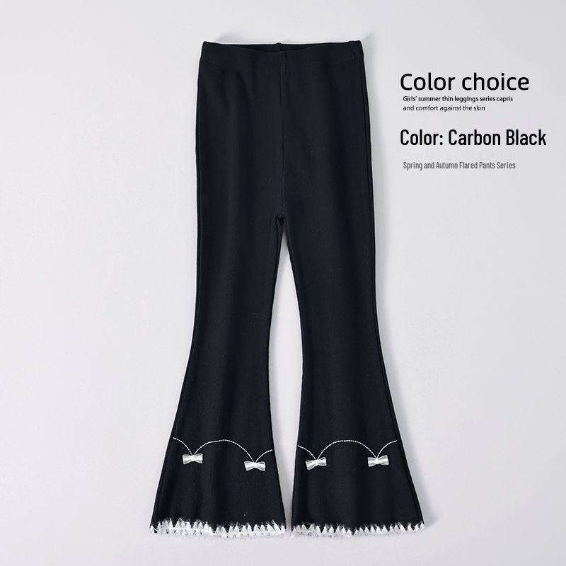 

Chic Bell Bottom Pants for Girls - Spring/Autumn Style, Medium to Large Sizes, Thin Casual Long Pants 100 (Height 85-95cm)