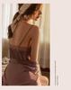 High-End Summer 2025 Lace Ice Silk Nightgown for Women - Pure Desire Style with Chest Pad, Plus Size Available