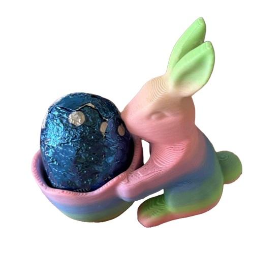 Великодній Зайчик Цукерниця 3D-друкований Кролик Тарілка для Закусок Декоративна Ваза для Десертів Горіхів для Великодньої Вечірки Настільний Декор для Дому