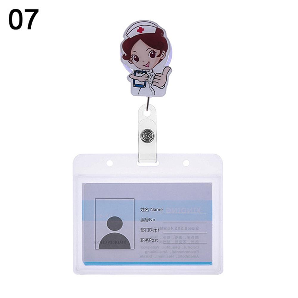 Badge Holder Clip ID Card Aluminum Name Card Holder Retractable Badge ID Badge Holder Nurse Doctor