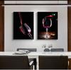 Red Wine Glass Oil Painting Prints Poster Modern Canvas Art Bar Restaurant Kitchen Wall Decoration Dinning Living Room Decor No Frame
