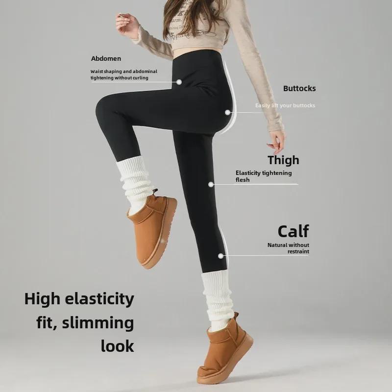 Women's Velvet Thickened Cashmere Shark Pants for Autumn and Winter