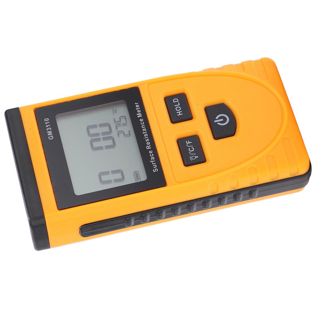 GM3110 Surface Resistance Meter High Accuracy Digital Display AntiStatic HighDefinition Backlight Resistance Tester