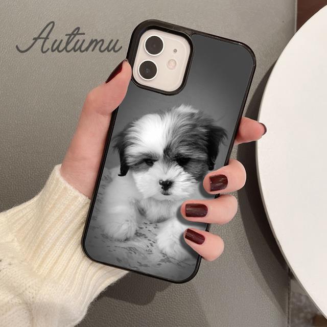 

Чехол для телефона с изображением собаки Ши-тцу для iPhone 11 12 13 14 Pro Max mini X XR XS SE 2020 6S 7 8 Plus Samsung Galaxy S21 S22 Samsung S22ultra