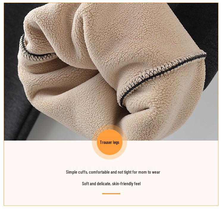 Autumn/Winter Warm Velvet Casual Pants for Women Aged 45-65