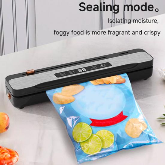 Wireless Vacuum Sealer Strong Suction Digital Display Rechargeable Compact Portable Vacuum Sealing Machine with 10 Vacuum Bags