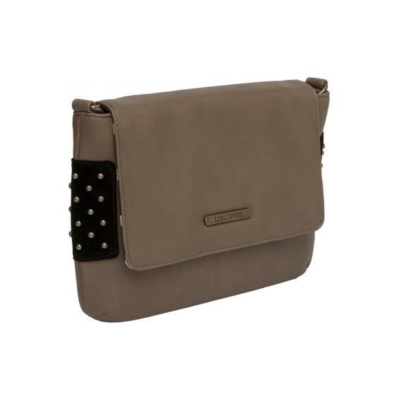 Besace - Lollipops - Sky Square Shoulder - Choco - Bandoulière amovible - Clous ronds