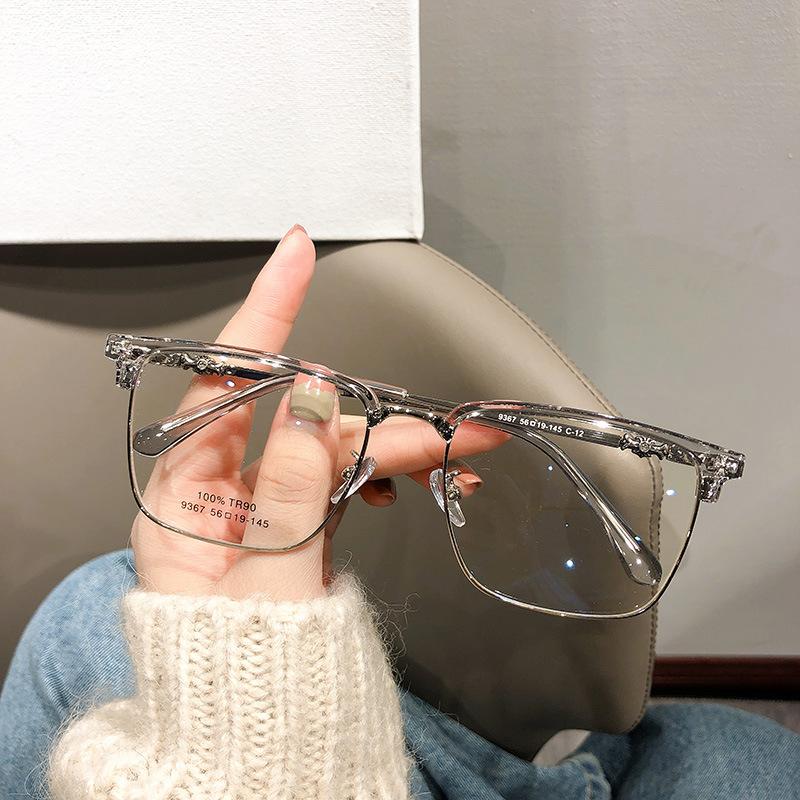 

Очки для близорукости, мужские модные очки с большим лицом, широкая ультра легкая оправа для очков для бровей