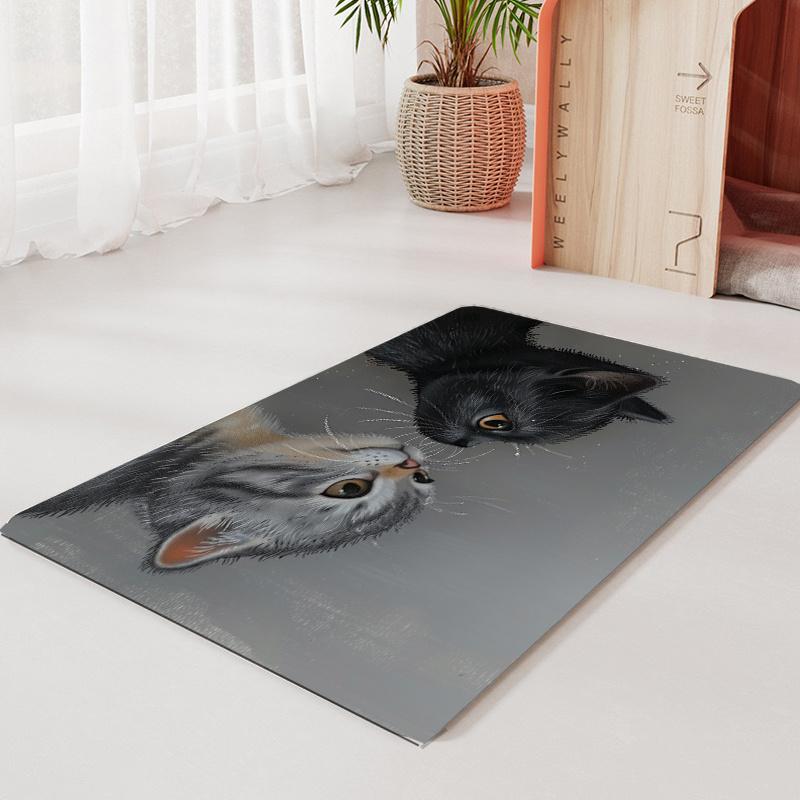 1Pcs Cat Mat Dirt-Resistant And Easy To Clean Designed for Pet Cats And Dogs, Feeding Bowl Mat for Pets
