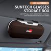 AACT1 Car Eyewear Case Box Sunglasses Holder Sun Visor Storage Protective Frame Box Glasses Clip For Toyota GR Sport Rav4 Yaris Camry