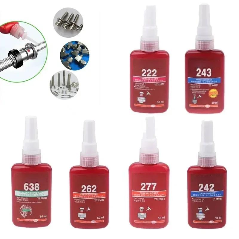 50ml Threadlocker 272 Red Screw Glue Thread Locking Agent Anaerobic Glue Anti-Loose Screw Fastening Anaerobic Curing