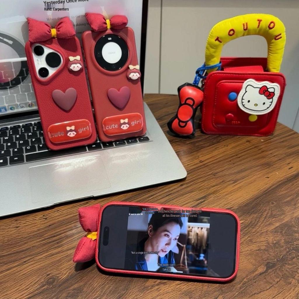 Heart-Shaped Apple Phone Case: Drop-Proof Full Coverage for 13PRO, 14PRO, 15PRO, 16PRO, 17Promax. Little Girl Style.