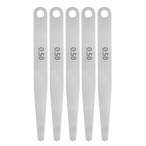 uxcell 5-Piece Gap Gauge, 0.5 mm Thickness Gauge, 65MN Steel, Metric Distance Measuring Tool, Single Blade