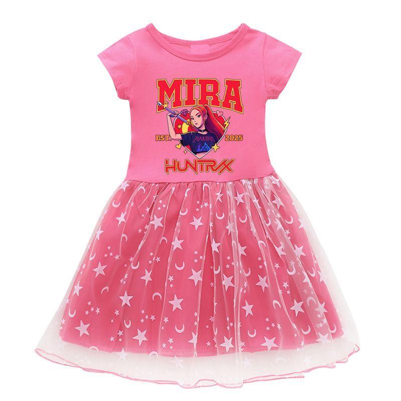 

Children s Casual Kpop Witch Hunt Dress Summer Girl Princess Tulle Dress 150 розы красного