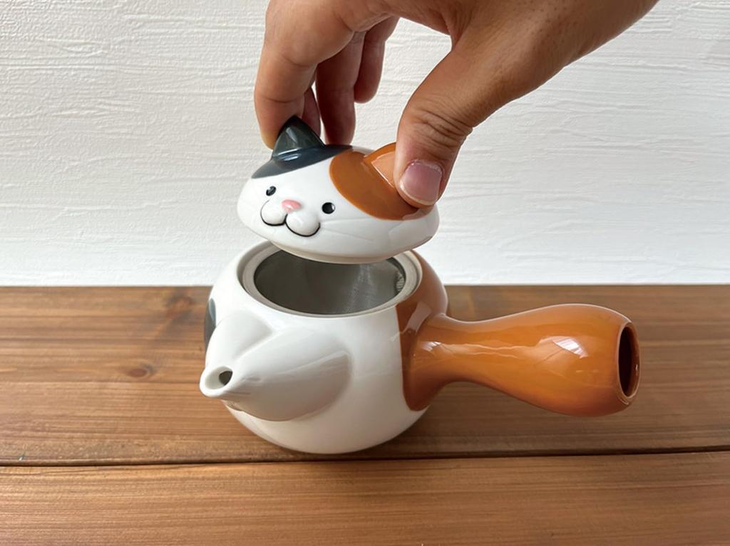 Decore Corporation Cat Teapot, Brown, Size Approx. W17.5 D13.8 H9.8 MG-38593