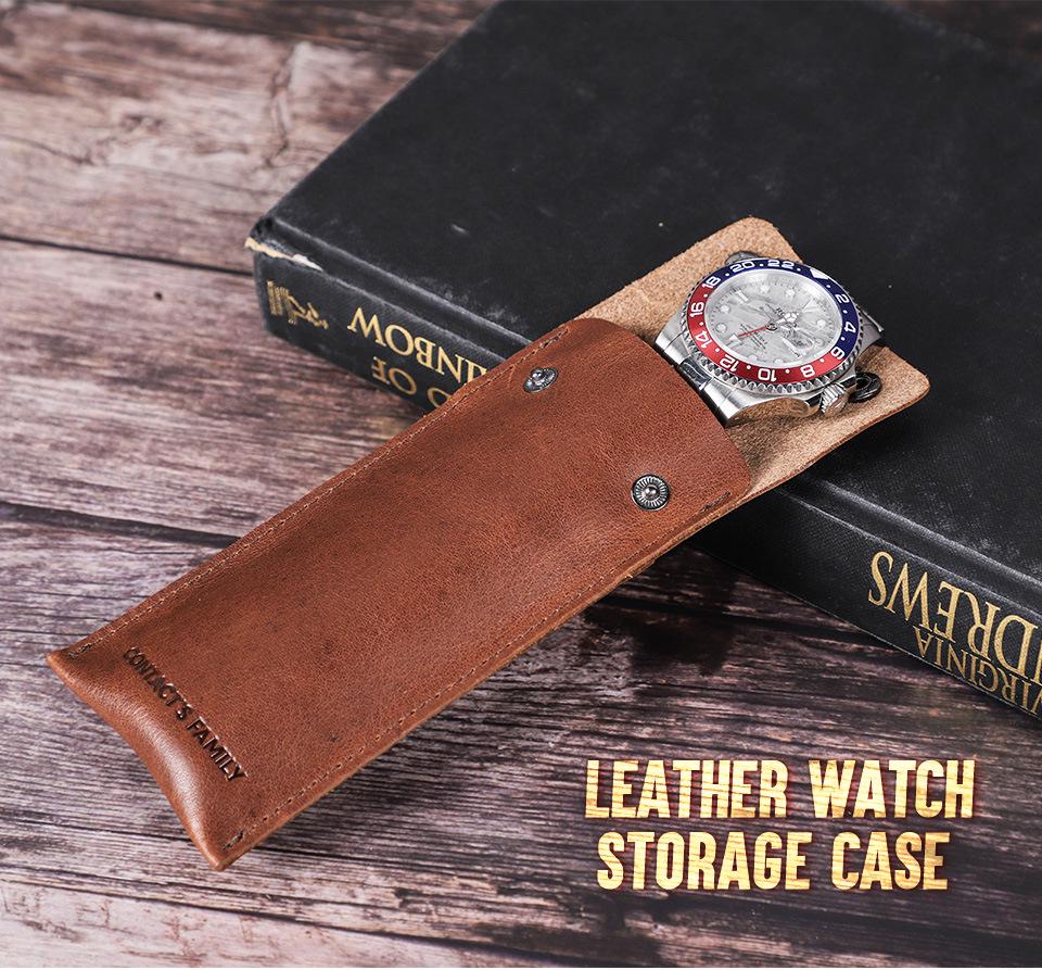 Genuine Leather Protective Case for Apple Watch - Universal Mad Horse Leather