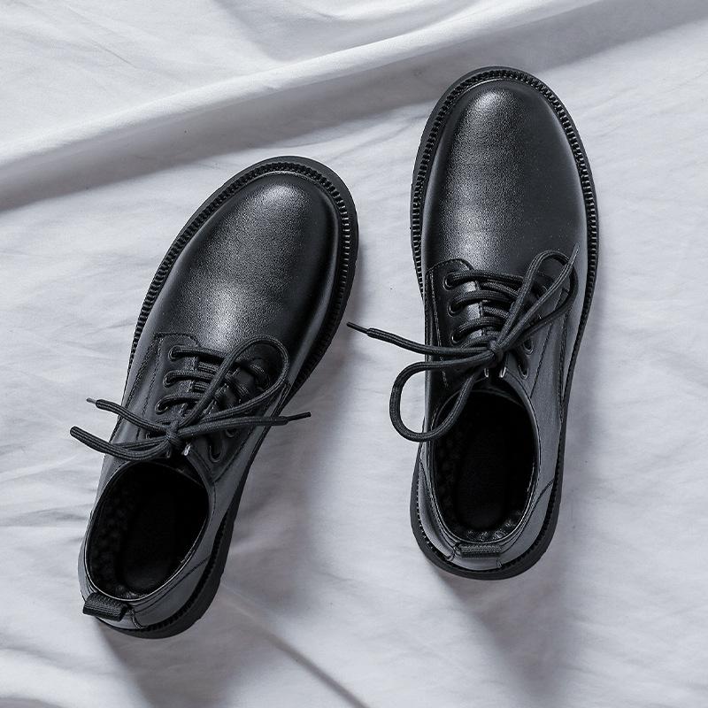 Annual Extra Large Size Men'S Shoes British Style Casual Small Leather Shoes 45 46 Black Shoes Men'S Shoes 86269-R