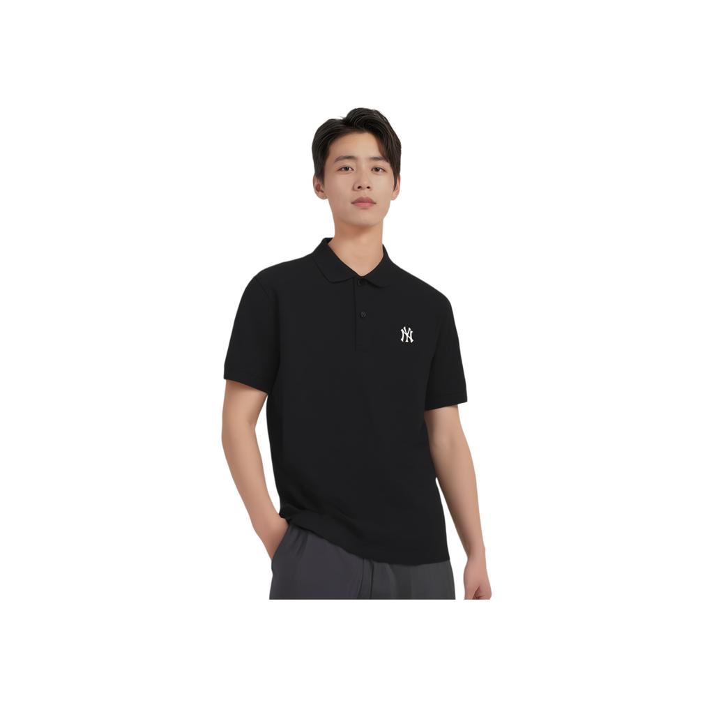 New MLB Polo Shirts Men's Black 3APQB0153-50BKS