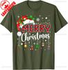Merry Christmas Red Santa Hat Reindeer Xmas Matching Family Tshirt Crewneck For Unisex High Quality Cotton Tops Tee Shirt Shor