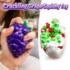 Crunchy Crackling Grape Squishy Toy Soft TPR Fidget Toy Novelty Grape Stress Ball  Home Decoration