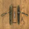 DEVON Door Handle with Key Plate 90mm ANTIQUE GOLD