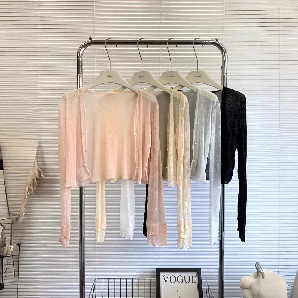 

Women s Summer Ice Silk Chiffon Cardigan Shawl Medium зелёный