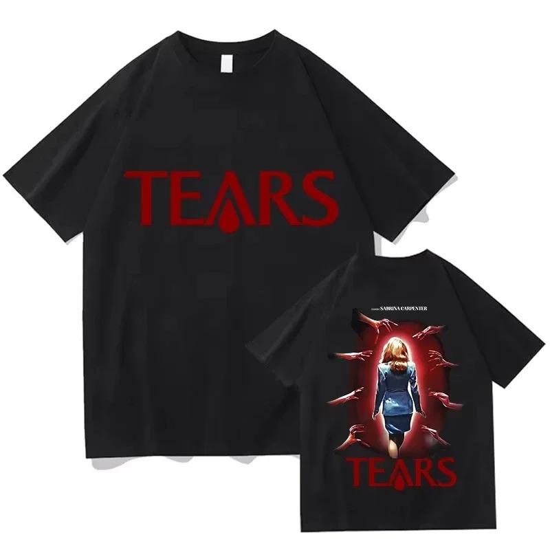 

2026 Summer New Sabrina Carpenter Tears TShirts Personalised for Unisex Cotton Graphic Vintage Aesthetic Fans Top Tees Clothes M