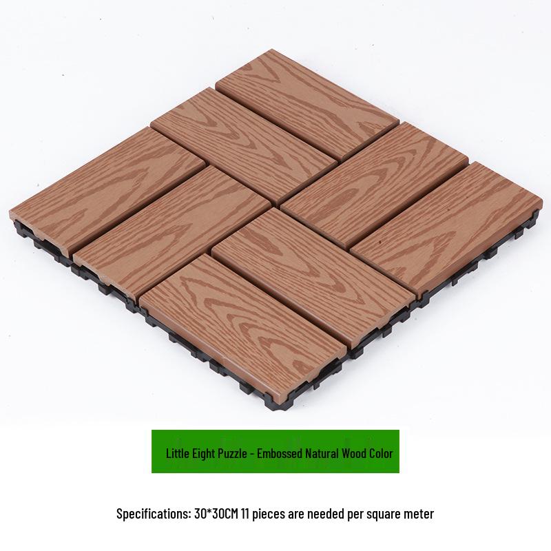 Waterproof WPC Balcony & Garden Flooring - Easy Snap-On, Anti-Corrosion, Ideal for Outdoors & Indoors.