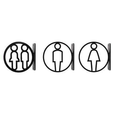 Toilet Sign Male or Female Acrylic Wall Decal Washroom Sign Signage Board for Restaurants Walls Public Place Hotel Restaurant