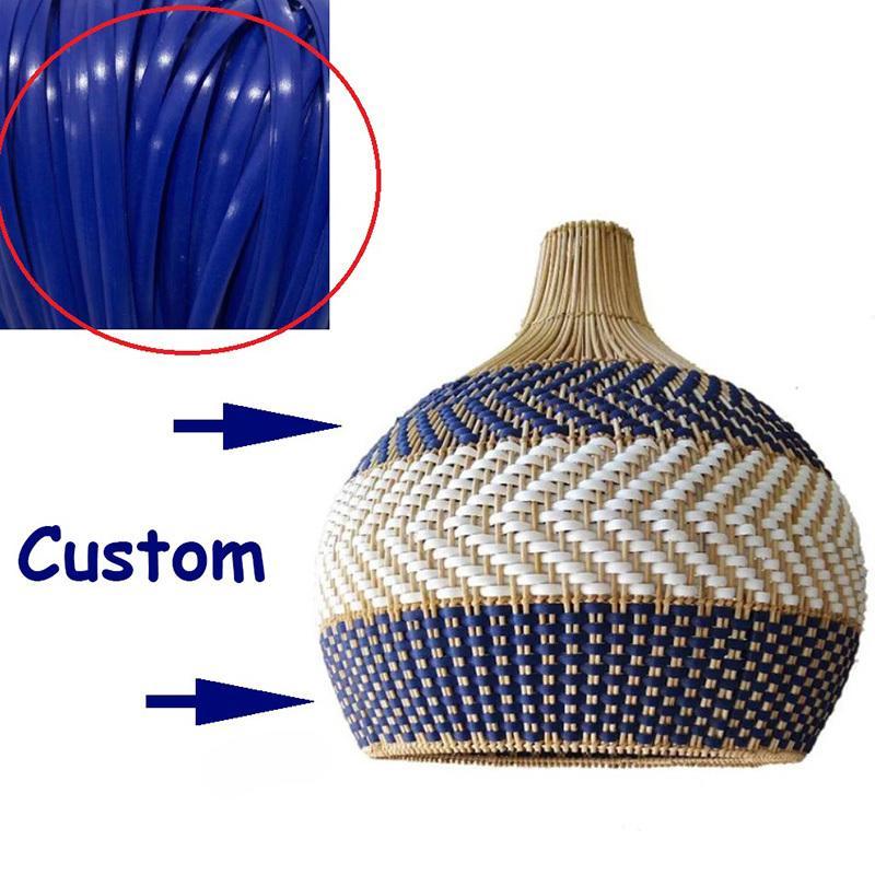 Rattan Pendant Lights Creative Color Matching Rattan Lamp Chinese Style Luminaire for Dining Room Restaurant Suspension Lamp