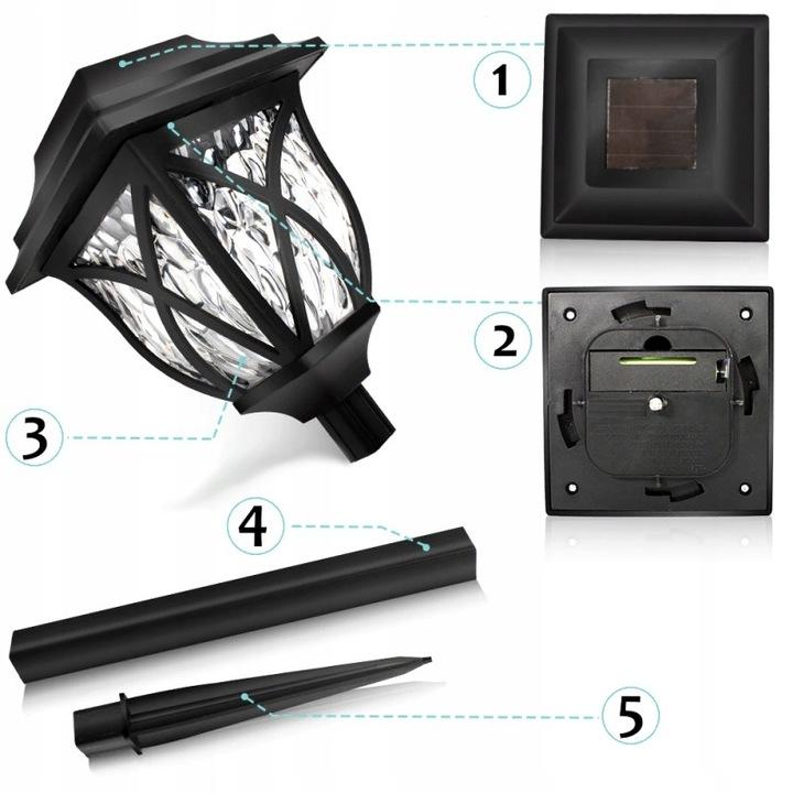 Led Lanterns Stick-In Standing Lamp Garden Lighting Set Of 6 43Cm