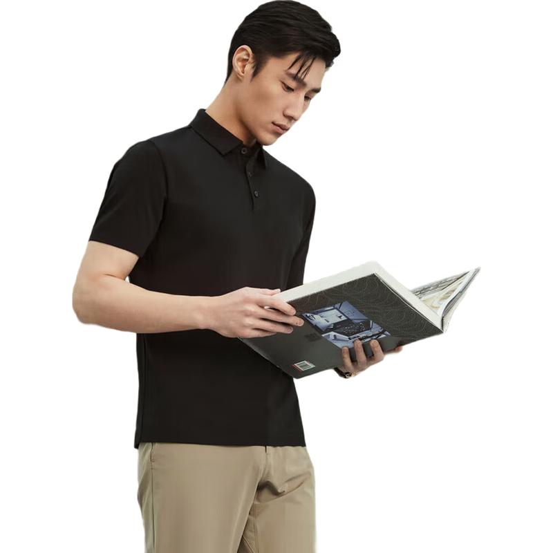 YOUNGOR Men s Short-Sleeve Business Casual Polo Shirt 3XL