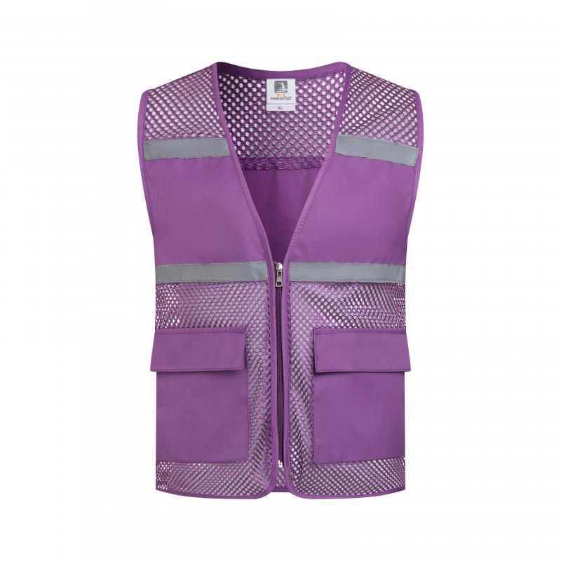 Custom Reflective Safety Vest with Logo for Nighttime Construction and Sanitation Workers