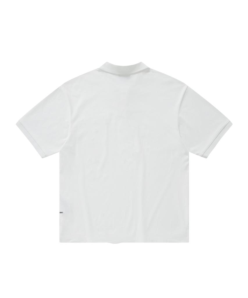 COVERNAT Signature Symbol Pocket Polo Shirt White