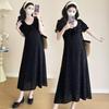 2026 Summer V-neck Ruffled Maternity Maxi Dress