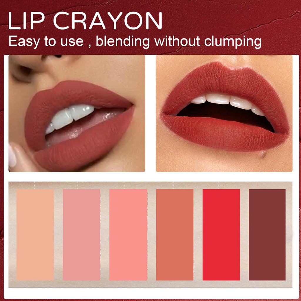 6 Colors Natural Lip Liner Pencil Lipstick Waterproof Moisturizing Two In One Lipstick Lip Profiler Makeup Tool Cosmetics