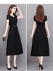 Wide Width Maxi Dress for Women - Short Sleeve, Knee Length A-Line Dress with Waist Belt