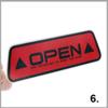 OPEN Reflective Warning Car Door Safety Decoration Sticker Door Opening Prompt Anti-collision Sticker Auto Accessory