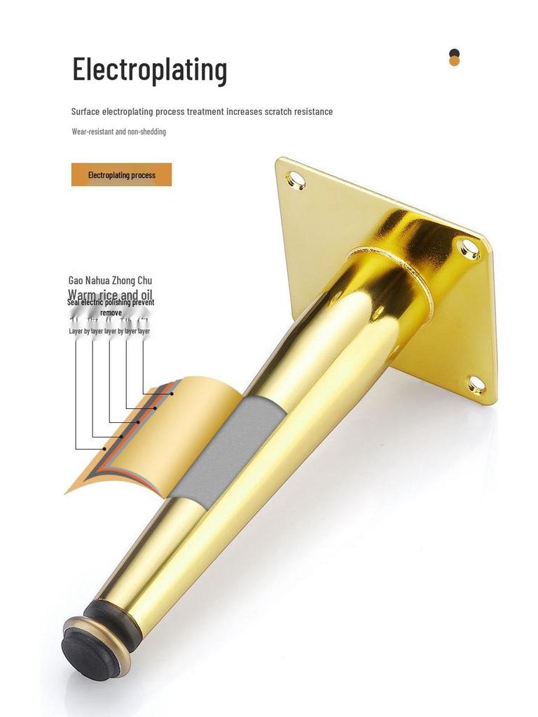 Adjustable Metal Furniture Legs for Cabinets, Sofas, TV Stands, and Tables