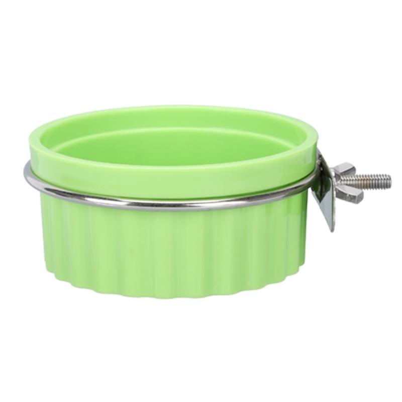 Detachable Bird Feeding Dish Cup,Bird Cage Water Bowl,Parrot Food Bowl with Clamps Holders Birdcages Coops Water Feeders