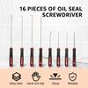 16Pcs Pick and Hook Set Long Short Reach Oil Seal Pick Tool Easy Removal Automotive Oil Seal Hook for Car Home Repair Lock Keys