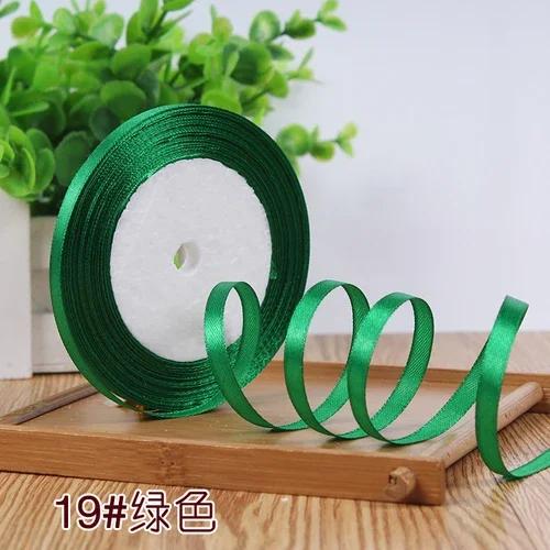 25Yards 6mm Silk Satin Ribbons for Crafts Bow Handmade Gift Wrap Partys Christmas Wedding Decorative Artificial DIY Accessories