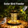 Charming Outdoor Solar Metal Hummingbird Feeder And Decorative Garden Light For Bird Feeding And Watering