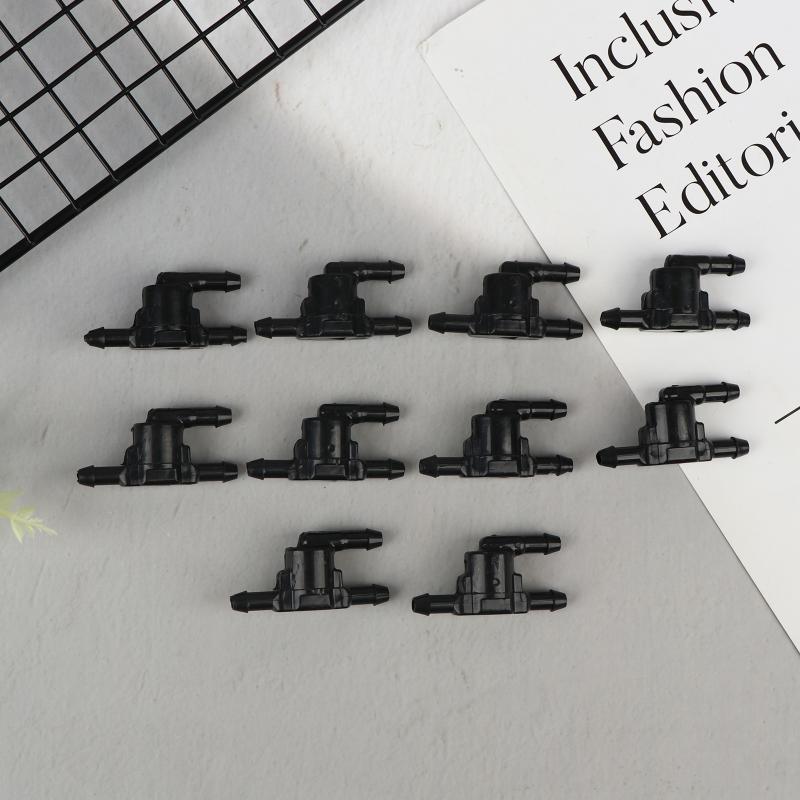 Zwart Plastic Ruitenwisser Wassersproeier Voorruit Terugslagklep Nieuw Voor Auto Ruitenwisser Sproeierleiding 3-Weg Klep Auto Accessoires