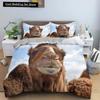 Comforter 3D Desert Camel King Queen Size Brown Animal Bedding Set Kids Teens Adults Cute Wildlife Soft Polyester