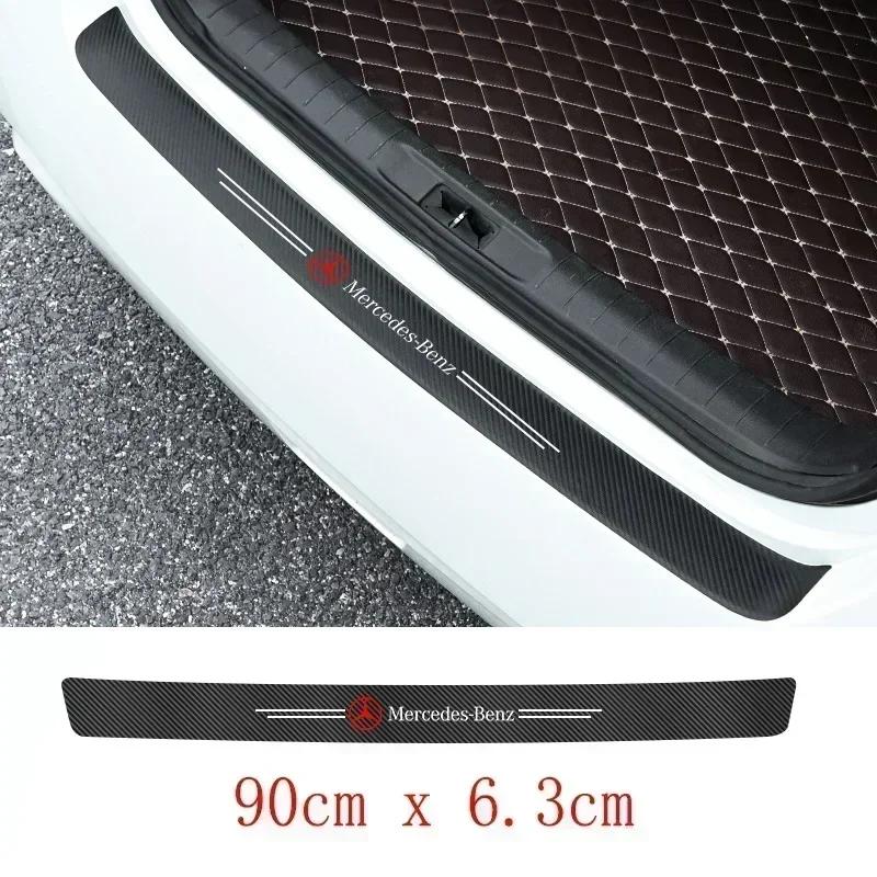 Car Luminous Threshold Protect Auto Emblem Sticker Accessories For Mercedes Benz AMG Brabus Smart Maybach W204 GLC CLA W205 W203