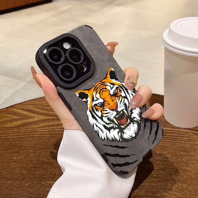 

Fierce Siberian Tiger Pattern Phone Case For iPhone 17 16 15 14 Plus 13 Mini 12 11 Pro Max 17 Air XS XR X 16E Faux Leather Cover iPhone XR